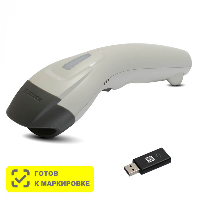 Беспроводной сканер штрих-кода MERTECH CL-610 BLE Dongle P2D USB White в Барнауле