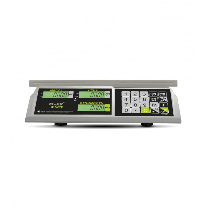 Торговые настольные весы M-ER 326 AC-15.2 "Slim" LCD Белые в Барнауле